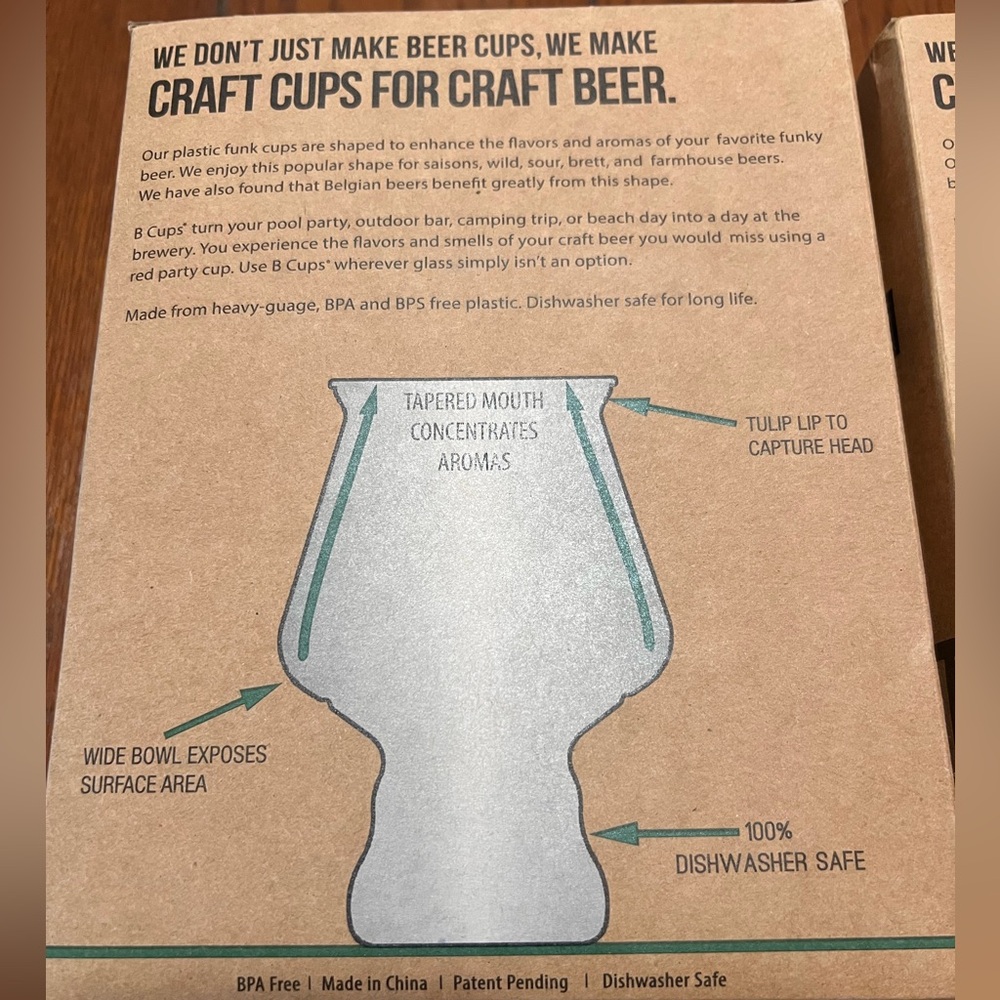 Lot of (8) plastic beer cups for outdoors/travel B Cups Fermented Reality - Picture 10 of 10